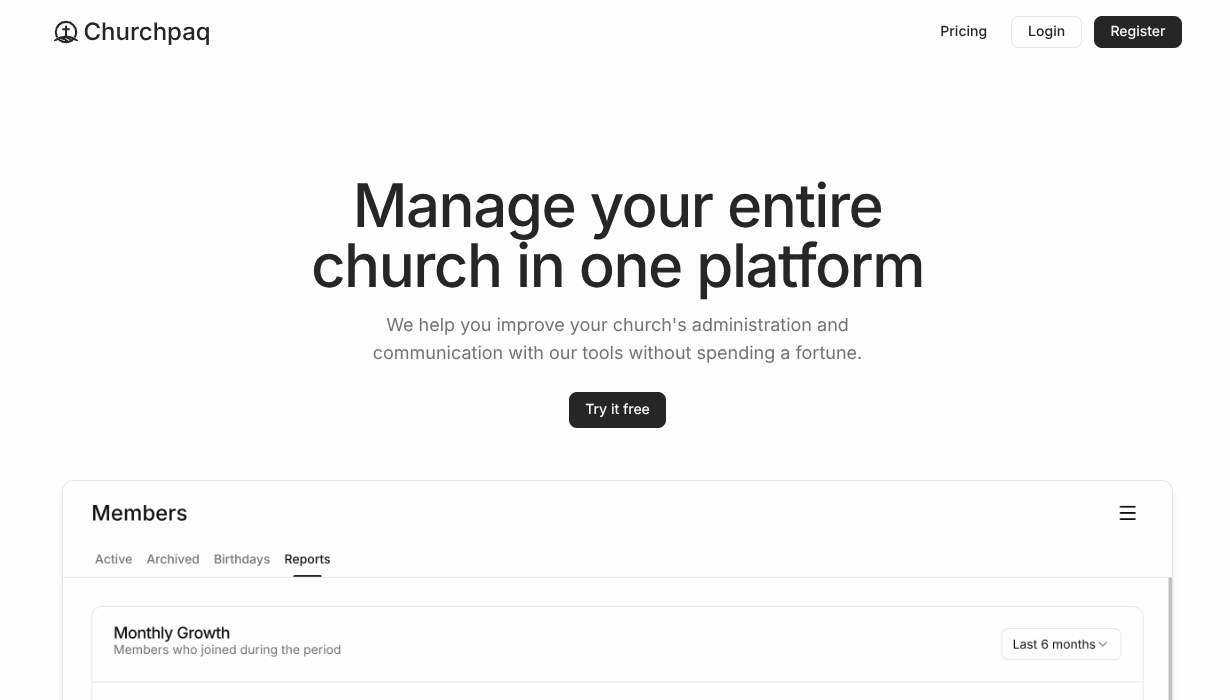 Vista previa de Churchpaq